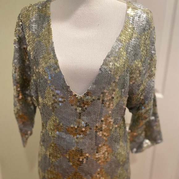 New JENS PIRATE BOOTY FOR FREE PEOPLE SEQUIN EMBELLISHED MINI DRESS XS/S - Picture 9 of 12